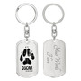 Custom Paw Print Keychain With Back Engraving | Unique Birthday Gifts For Pet Lovers | Personalized Photo Dog Tag Keychain
