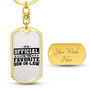 Custom I Am Favorite Son In Law Keychain With Back Engraving | Cool Birthday Gift | Personalized Son Dog Tag Keychain