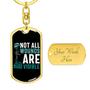 Custom Not All Wounds Are Visible Keychain With Back Engraving | Birthday Gifts For Veteran | Personalized Veteran Dog Tag Keychain