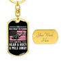 Custom This Old Deaf Veteran Keychain With Back Engraving | Birthday Gifts For Veterans | Personalized Veteran Dog Tag Keychain