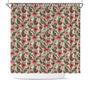 Pink Boho Flowers Pattern Boho Shower Curtain