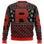 Pokemon Team Rocket Red Black Ugly Christmas Sweater, Ugly Christmas Sweater For Men Women