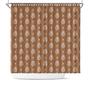 Rainbow And Heart Brown Color Boho Style Design Shower Curtain