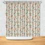 Retro Boho Abstract Color Pieces Line Colorful Shower Curtain
