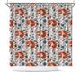 Sleepy Fox In The Forest Flowers Nordic White Color Pattern Boho Shower Curtain