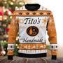 Tito's Handmade Ugly Christmas Sweater, Vodka Winter Xmas Sweatshirts, Vodka Logo All Over Printed Sweater