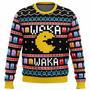 Waka Waka Pacman Christmas Ugly Sweater, Pac-man Christmas Sweatshirt, Pac Man Xmas Sweater