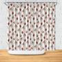 Watercolor Crystal Pattern Boho Style Housewarming Decor Shower Curtain