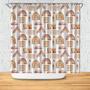 Watercolor Patches Terracotta Boho Pattern Home Living Shower Curtain