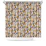Yellow And Blue Birds Boho Birds And Flowers Shower Curtain