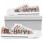 Be Happy Licence Plate Low Top Canvas Shoes