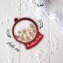 Personalized Gingerbread Family Shaker Acrylic Wooden Christmas Ornament