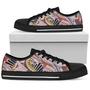 Funky Patterns in Pinks Women's Low Top Shoes (Black)