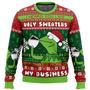 None Of My Business Kermit the Frog Ugly Christmas Sweater, Ugly Christmas Sweater For Men Women