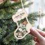 Personalized Stocking Baby First Christmas Shaker Acrylic Wooden Ornament