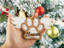 Personalized Dog Paw Wooden Ornament Pet Memorial Christmas Ornament