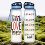Teach Love Inspire Teaching Lovers Teacher Hydro Tracking Bottle