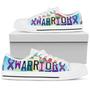 White Alzheimer Warrior Licence Plate Low Top Canvas Shoes