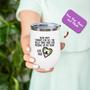 Custom Dear Dog Mom Thanks For All The Belly Rubs 2 Photo Wine Tumbler | Custom Photo | Gifts For Mothers Day | Personalized Dog Mom Wine Tumbler