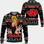 Akatsuki Deidara Naruto Anime Black Custom Gift For Fan Anime Christmas Ugly Sweater