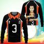 Asahi Azumane Karasuno Sweatshirt Shirts Haikyuu Anime Costume