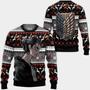 Attack On Titan Anime Attack On Titan Eren Ugly Xmas Wool Knitted Sweater