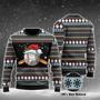 Baseball Ugly Christmas Sweater Baseball Ball Pattern Black Sweater