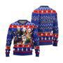 Black Clover Knitted Ugly Christmas Sweater Blue