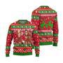 Boruto Naruto Chibi Knitted Ugly Christmas Sweater Red