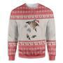 Cat Sweater Cat Scratch White Red Ugly Sweater