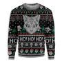 Cat Sweater Wicca Black Cat Ho Ho Ho Christmas Pattern Ugly Sweater