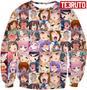 Colored Ahegao Anime Art Sweatshirt