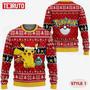 Cute Pokemon Pikachu Ugly Christmas Wool Knitted Sweater Multiple Styles