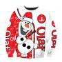 Disney Christmas Ugly Sweater Frozen Olaf Christmas Hat Red White Sweater