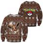 Eevee Pokemon Brown Xmas Ugly Christmas Knitted Sweater