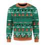 Friends Christmas Sweater Friends Christmas Turkey Pattern Green Ugly Sweater