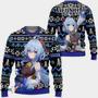 Ganyu Genshin Impact Anime Purple Custom Gift For Fan Anime Christmas Ugly Sweater