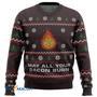 Ghibli May All Your Bacon Burn Gift For Fan Anime Christmas Ugly Sweater