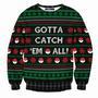 Gotta Catch Em All Wool Knitted Sweater Pokemon Sweater