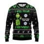 Grinch Sweater Grinch I Will Drink Busch Beer Everywhere Green Black Ugly Sweater