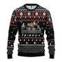 Harry Pottrt Christmas Sweater Friends Harry Ron Hermione Christmas Pattern Black Ugly Sweater