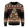 Harry Pottrt Christmas Sweater Harry Pottrt Characters Christmas Tree Brown Black Ugly Sweater