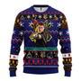 Harry Pottrt Christmas Sweater Harry Pottrt Fighting Christmas Pattern Blue Ugly Sweater High