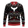 Harry Pottrt Christmas Sweater Harry Pottrt Owl The Deathly Hallows Symbol Black Red Ugly Sweater