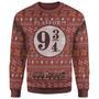 Harry Pottrt Ugly Sweater Platform Nine and Three-Quarters Red Christmas Sweater Awesome Harry