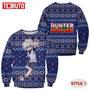 Hunter X Hunter Anime Killua Hisoka Feitan Kurapika Christmas Wool Knitted Ugly Sweater