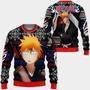 Ichigo Kurosaki Anime Bl Xmas Ugly Christmas Knitted Sweater