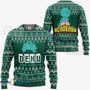 Izuku Midoriya Deku Anime Head My Hero Academia Custom Gift For Fan Anime Christmas Ugly Sweater