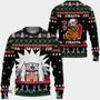 Jiraiya Pervy Sage Naruto Anime Black Custom Gift For Fan Anime Christmas Ugly Sweater