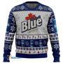 Labatt Blue Gift For Fan Anime Christmas Ugly Sweater